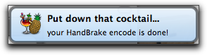 Codificación de DVD completada - Handbrake